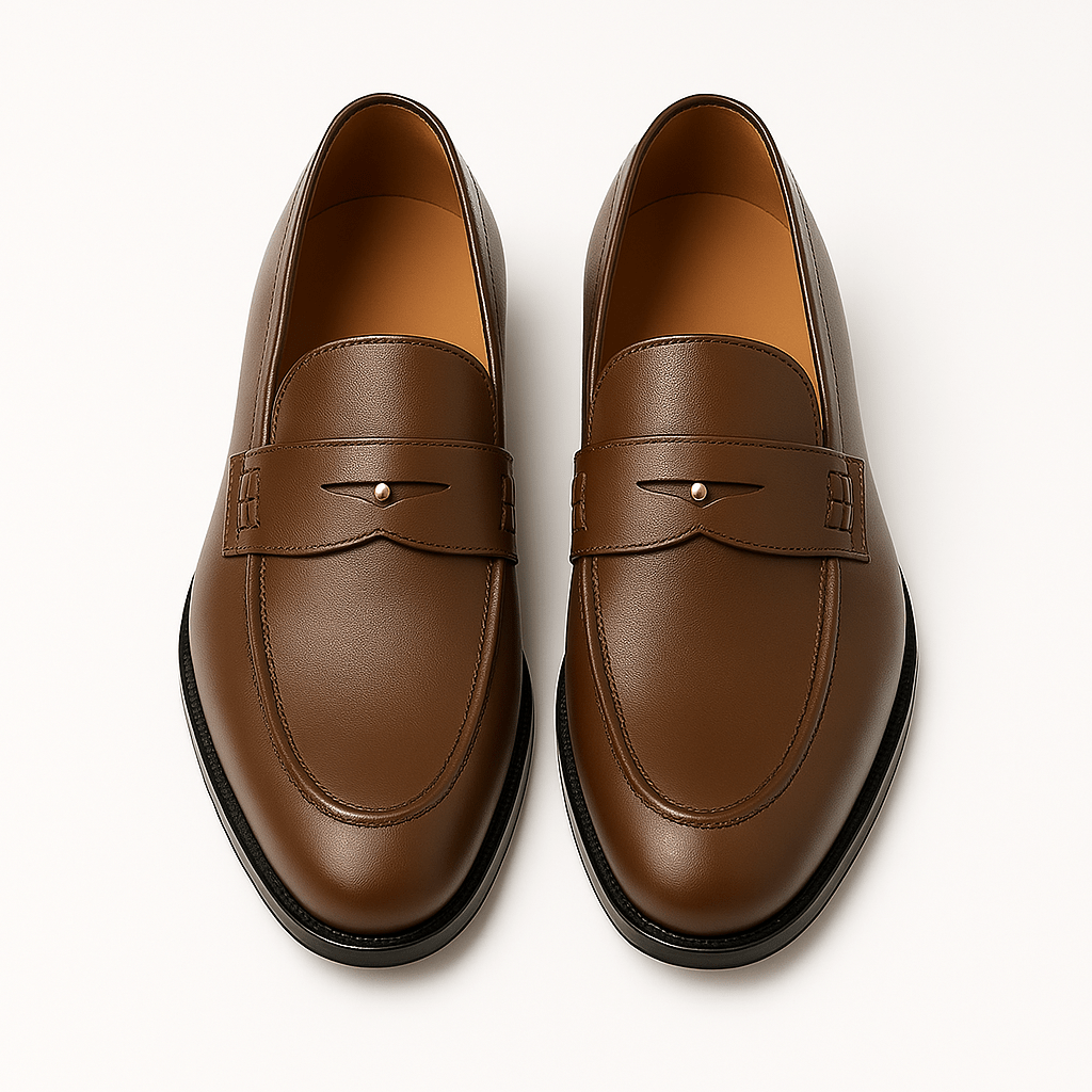 Δερμάτινα Loafers με Μεταλλική Αγκράφα