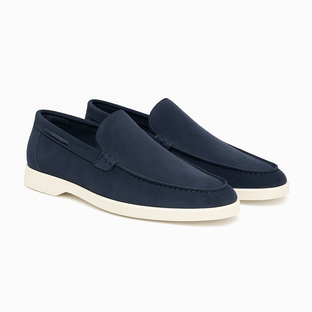 Σουέντ Loafers με Καθαρή Γραμμή