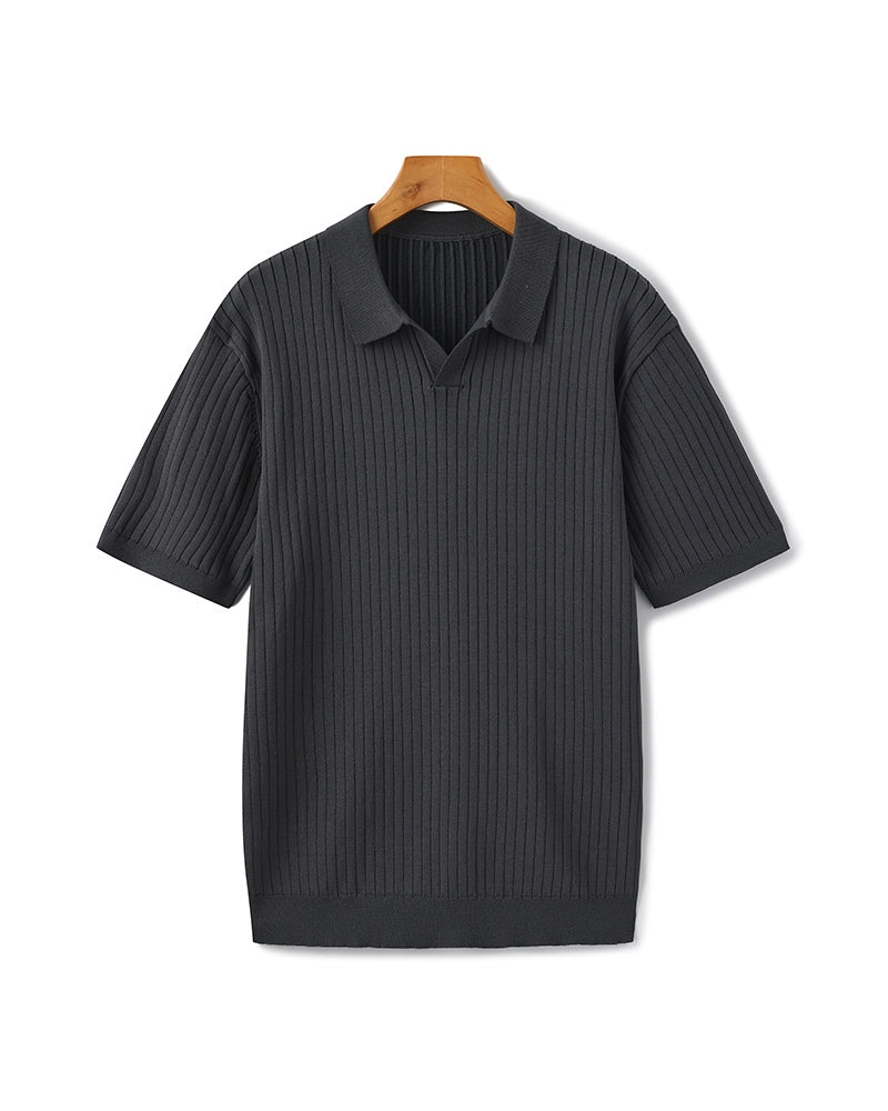 Πλεκτό Polo με Ρίγες