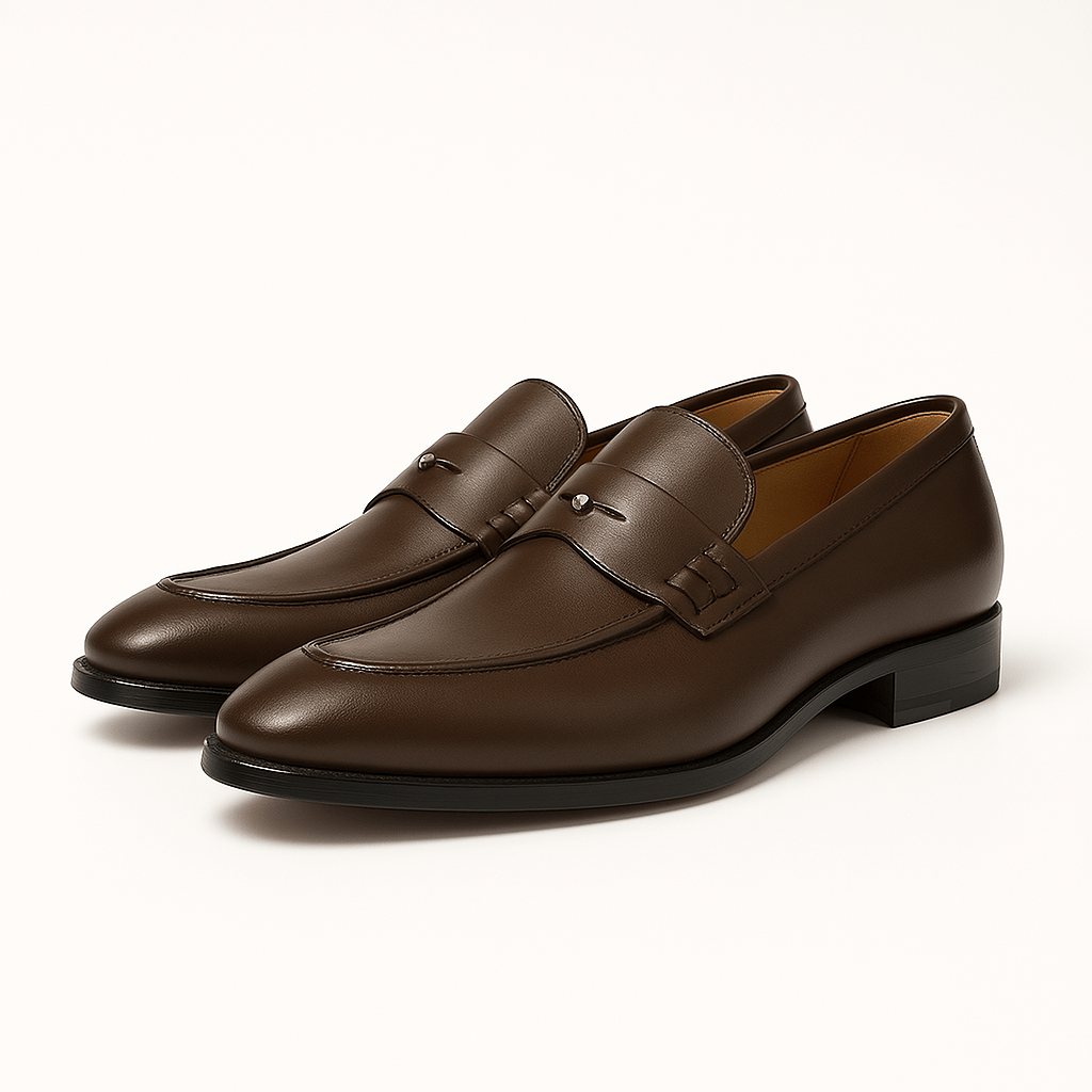 Δερμάτινα Loafers με Μεταλλική Αγκράφα