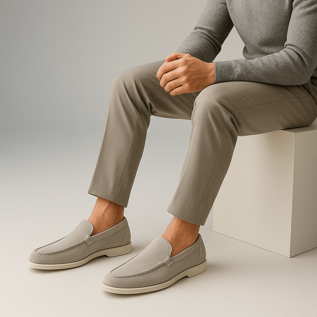Σουέντ Loafers με Καθαρή Γραμμή
