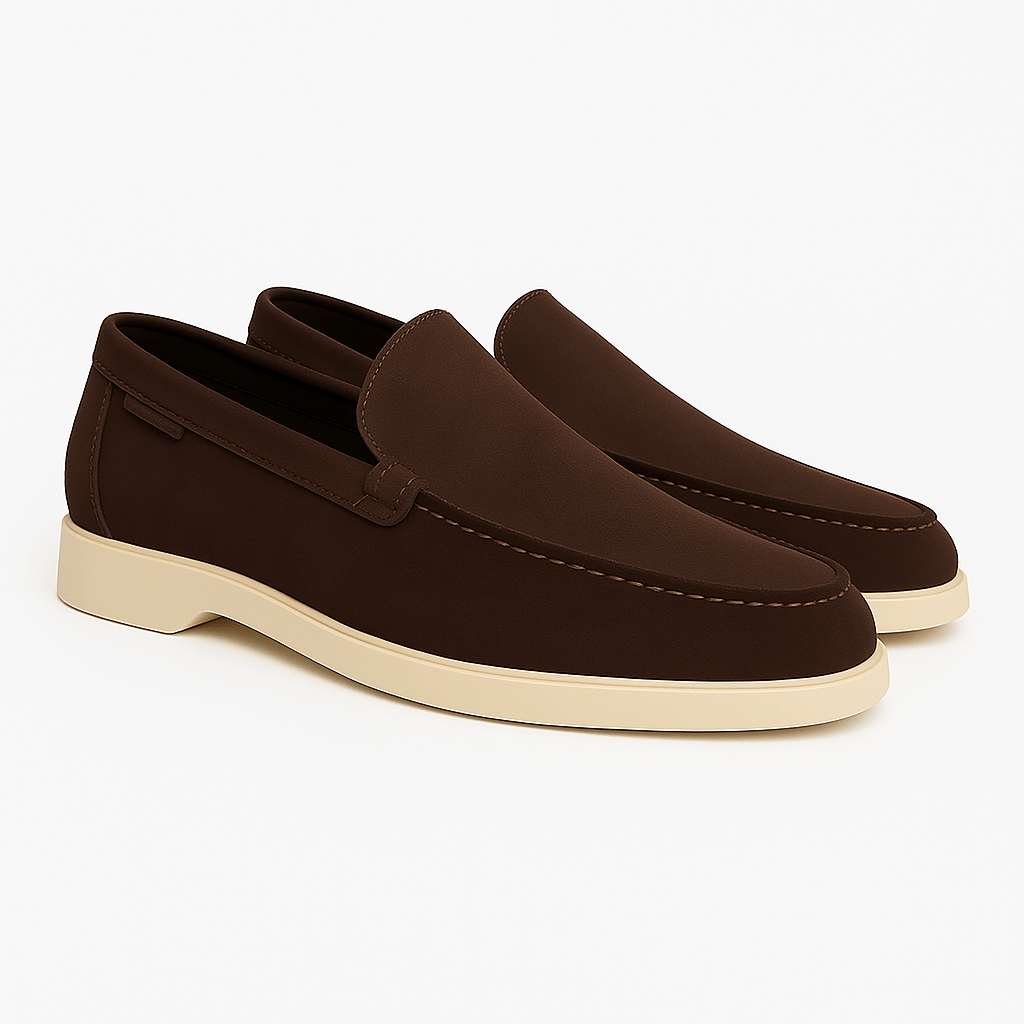 Σουέντ Loafers με Καθαρή Γραμμή
