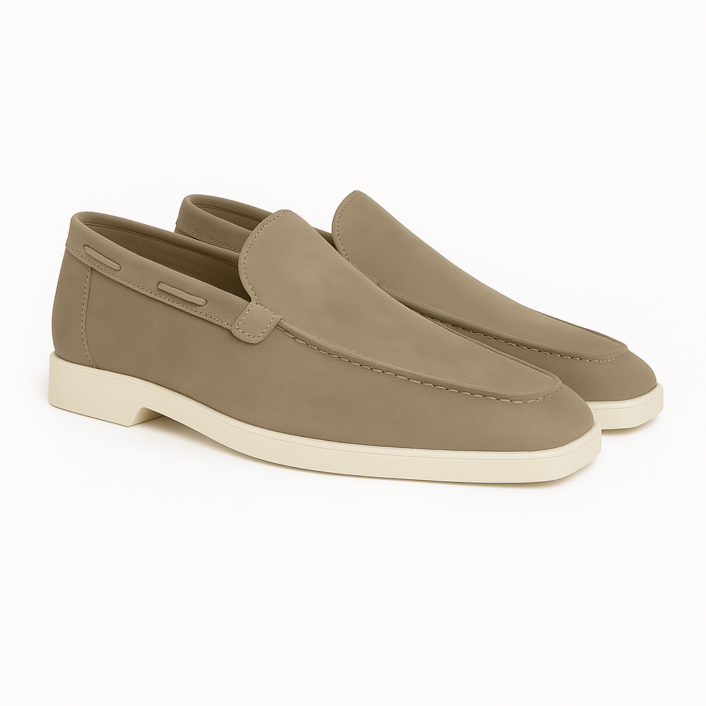 Σουέντ Loafers με Καθαρή Γραμμή