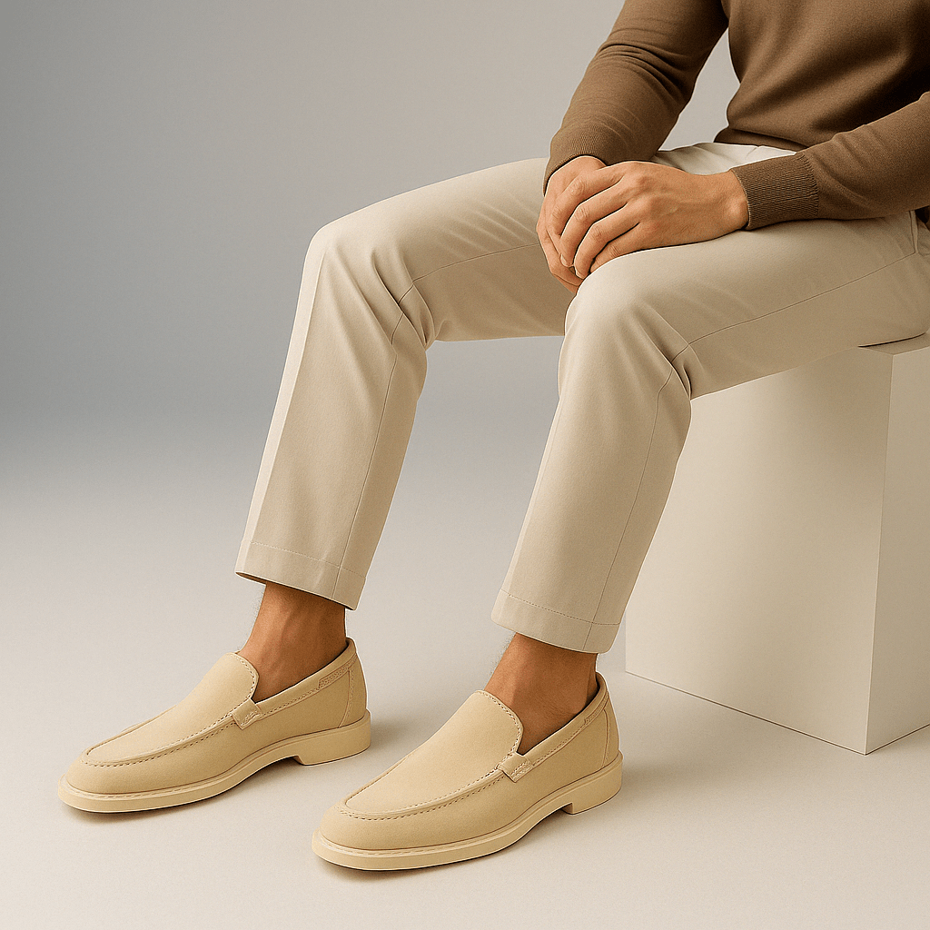 Σουέντ Loafers με Καθαρή Γραμμή