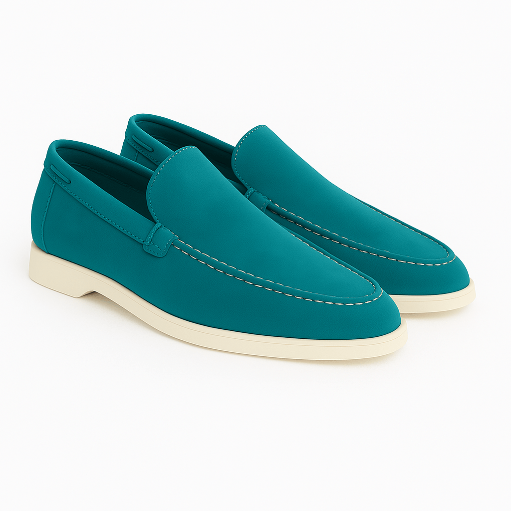 Σουέντ Loafers με Καθαρή Γραμμή
