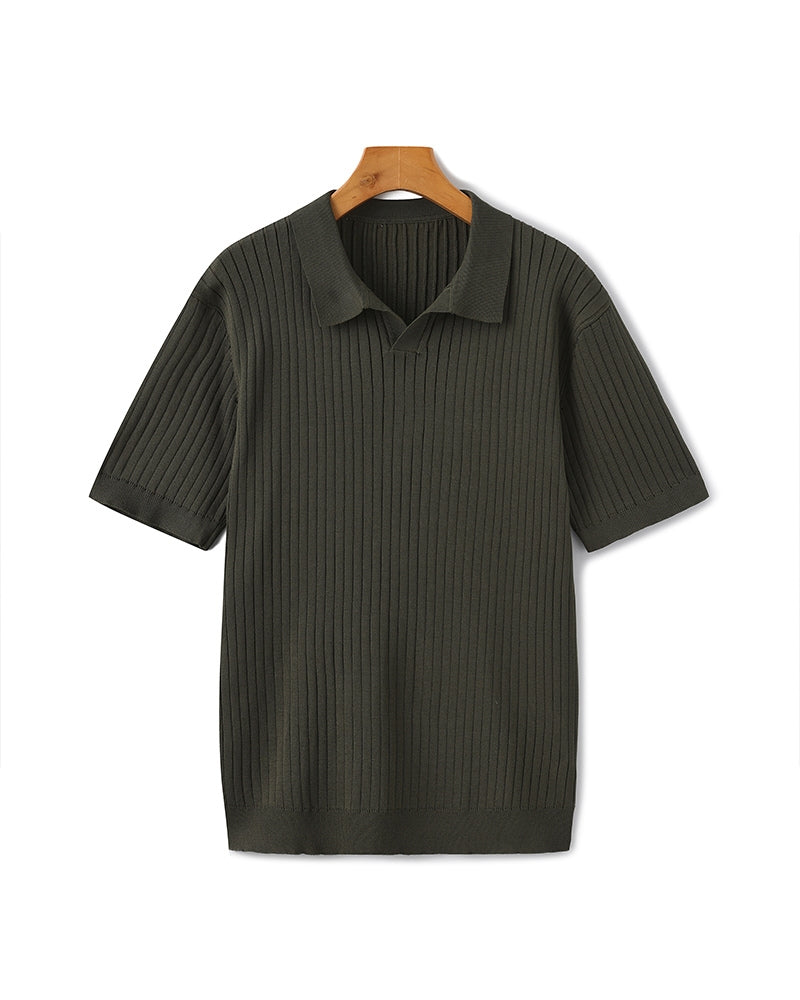 Πλεκτό Polo με Ρίγες